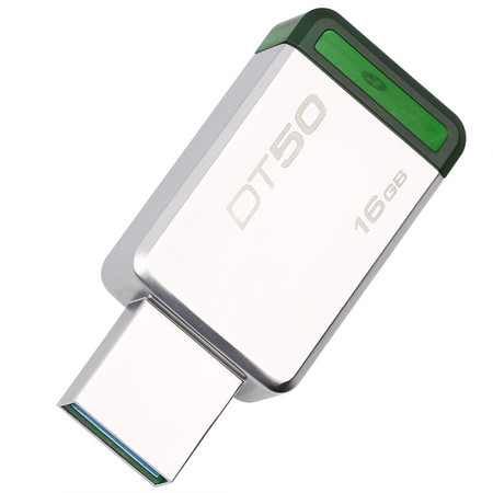 金士顿（Kingston）USB3.1 16GB 金属U盘 DT50 高速车载优盘 绿色图片