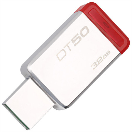 金士顿（Kingston）USB3.1 32GB 金属U盘 DT50 高速车载U盘 红色图片