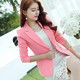 BS新款韩版西装修身显瘦长袖纯色小西装女装外套
