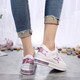RZN52板鞋女春季新款韩版原宿亮片内增高小白鞋系带学生运动鞋