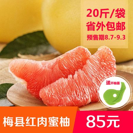 【梅州馆】梅县红肉蜜柚20斤/袋（部分地区包邮，9月3日起发货）{gdwyj}