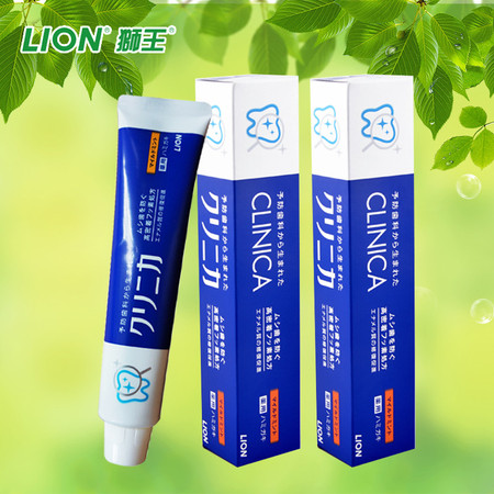 狮王（Lion） CLINICA酵素洁净牙膏130gX2支深层美白牙齿日本进口
