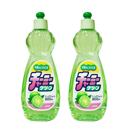 狮王（Lion） 妈妈柠檬果蔬餐具洗洁精 600ml*2瓶 天然柠檬清香型 日本进口