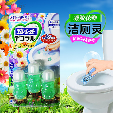 小林制药（KOBAYASHI） 洁厕灵 凝胶花瓣 厕所清洁剂 日本进口 1瓶/7.5gX3瓶 森林花图片