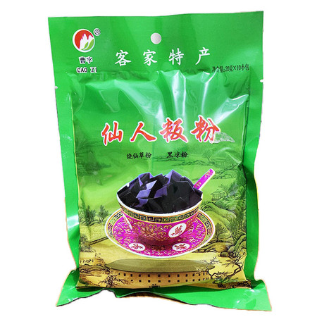 客家特产 曹字仙人粄板粉客家烧仙草粉黑凉粉草粿粉奶茶原料200g图片