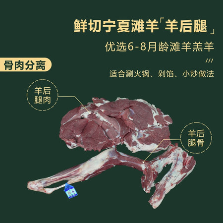  禧宁堡 新鲜羊后腿5斤-正宗盐池滩羊肉-邮政直播间专属福利价