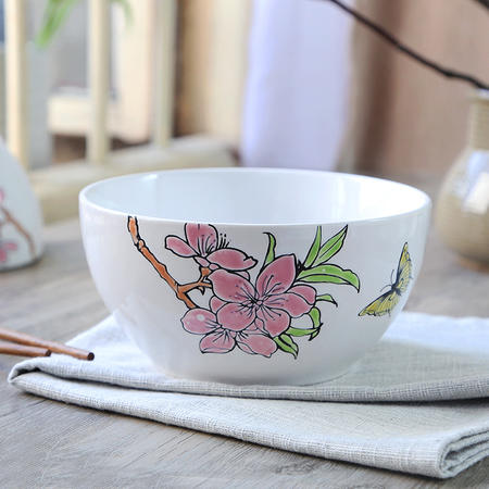 醴陵人工 手绘陶瓷碗 个性汤碗创意沙拉面碗 特色早餐粥碗米饭菜图片