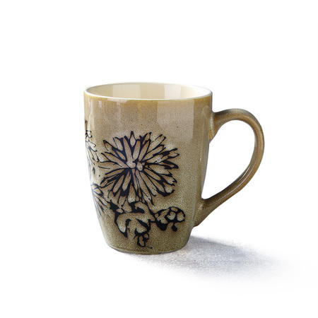 醴陵中国风艺术 手绘陶瓷杯子 特色马克杯 咖啡杯 复古创意装饰牛奶图片