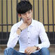 华度威 休闲衬衫男士新款日系青年修身磨毛长袖衬衣潮SLS18805