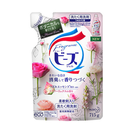 日本原装花王馨香洗衣液补充装680g，香型随机发货