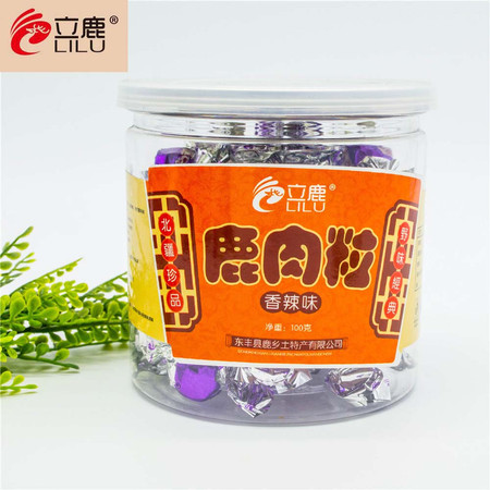 立鹿 吉林土特产梅花鹿肉干粒香辣100g/罐图片