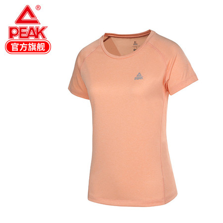 匹克2018夏季新款女T恤吸湿透气圆领上衣纯色休闲潮流打底衫女款
