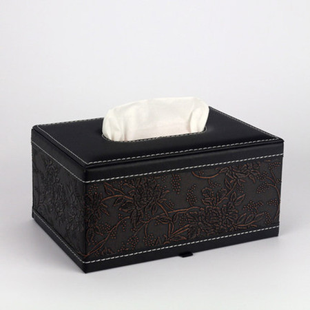欧式皮革纸巾盒木质简约 客厅茶几餐巾抽纸盒汽车载家用 创意可爱