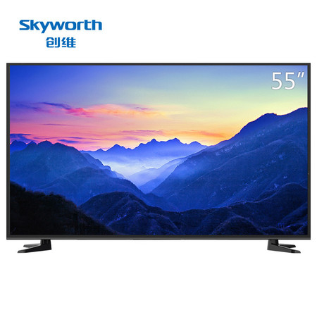 六安市创维/SKYWORTH 55V5 55英寸64位芯 4K超高清智能酷开网络液晶电视（黑色