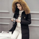 韩版2017新款冬装女式羽绒服女中长款修身显瘦貉子毛加厚女装外套