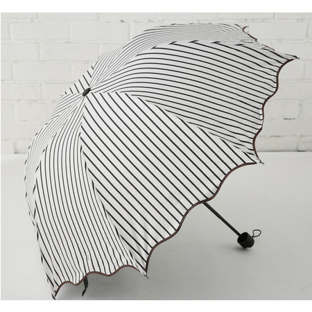 JY条纹晴雨伞黑胶两用折叠遮阳防晒防紫外线太阳伞女生