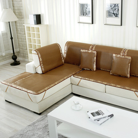 XL夏季沙发垫凉垫沙发席藤席沙发条凉席沙发巾沙发套坐垫