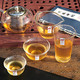 MZL日本茶杯创意锤目纹玻璃功夫分茶器茶艺茶具