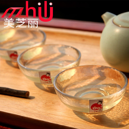 MZL树皮玻璃茶具茶杯定制功夫茶具套装 4只装图片