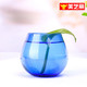 MZL蛋形迷你花瓶养殖器蓝色植物玻璃小型水培 2只装