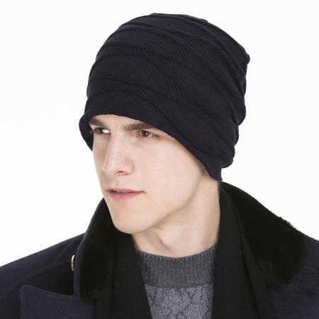 艾米娅 毛线帽男士秋冬季针织帽韩版羊毛套头帽冬天户外运动男帽子滑雪帽图片
