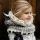 艾米娅 韩版男女儿童毛线帽子秋冬季可爱加厚保暖护耳针织围脖套头帽一体