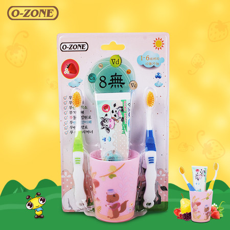 【湖南永州】韩国原装进口欧志姆O-ZONE牙膏牙刷儿童套装图片