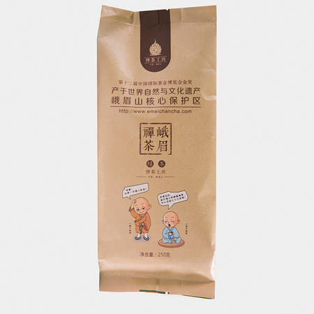 宝掌堂 峨眉山高山生态绿茶明前茶叶峨眉禅茶 铝箔袋250g图片