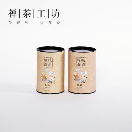 宝掌堂 峨眉山高山生态绿茶明前茶叶峨眉禅茶 圆罐 100g图片