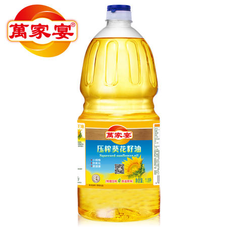 萬家宴 压榨葵花籽油1.8L/瓶 食用油图片