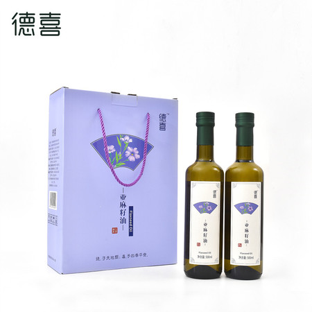 德喜 500ml*2亚麻籽油礼盒盒