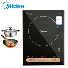 美的/MIDEA  家用多功能电磁炉RH2270大火力滑控配汤锅炒锅