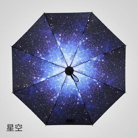 【邮乐吉安馆】LAN YU/蓝雨折叠黑胶雨伞防紫外线三折太阳遮阳伞（积分商城）