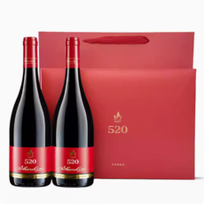 轩奈轩奈520干红葡萄酒750ML两支礼盒装【买2盒送1瓶】