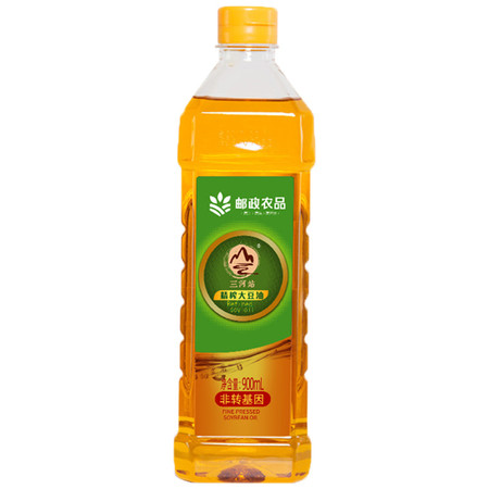 三河站 【吉林邮政】非转基因精榨三级大豆油900ml【邮储】