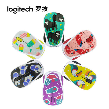 罗技/Logitech M238/M238-V2无线鼠标女生 笔记本台式电脑可爱光电萌兽鼠标