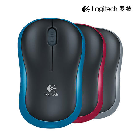 罗技/Logitech M186无线光电鼠标笔记本 USB轻巧鼠标M185升级版包邮图片