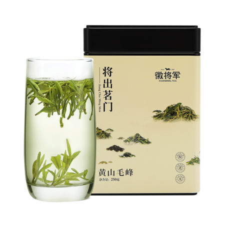 徽将军春茶2021新茶明前特级黄山毛峰绿茶茶叶安徽毛尖嫩芽250g