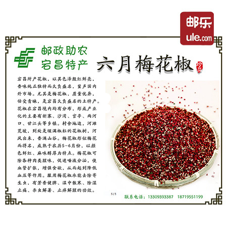 蕴东山 【宕昌扶贫地方馆】宕昌特产梅花椒150g/袋  干货食用