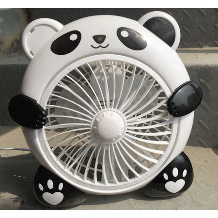 豪祺 FC180Z-Q熊猫 电风扇微型风扇学生扇家用风扇卡通迷你儿童小风扇图片