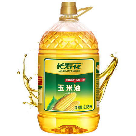 长寿花  压榨一级玉米油3.68L  食用油图片