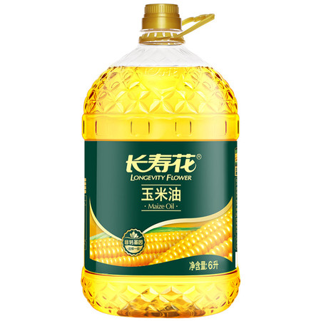 长寿花 玉米油6L 大容量非转基因物理压榨食用油