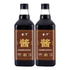 箸下 零添加酱香鲜特级生抽酿造酱油1L*2 瓶 炒菜凉拌清蒸提鲜调味无碘盐