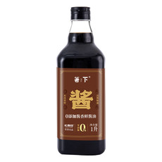 箸下 零添加酱香鲜特级生抽酿造酱油1L  炒菜凉拌清蒸提鲜调味无碘盐