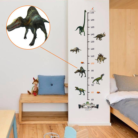  AR奇遇国 可移除墙贴儿童房卡通宝宝量身高尺4D动物身高贴纸