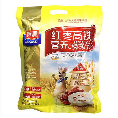 西麦红枣高铁营养燕麦片700g