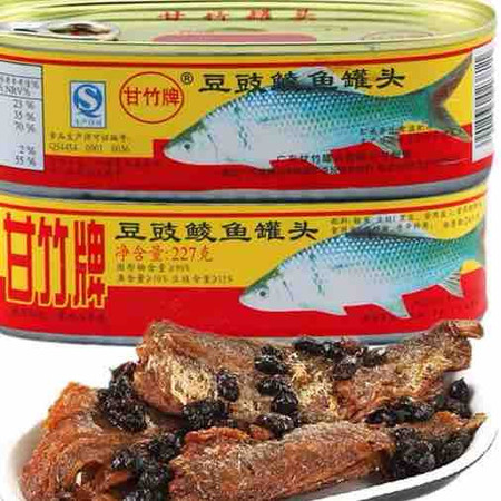 甘竹牌豆豉鲮鱼罐头227g/罐即食豆豉鱼罐头鱼肉干下饭菜零食小吃  一份为3罐图片