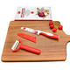 科耐尔/konoll厨房刀具三件套 4寸水果刀+陶瓷瓜刨+刀套