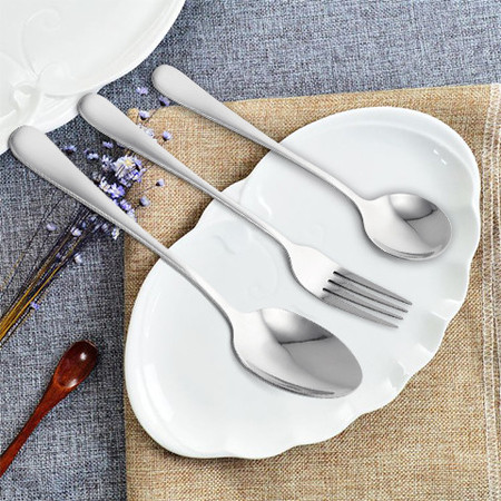 恒澍 3件套不锈钢勺子便携式餐具儿童成人勺子叉子吃饭勺套装