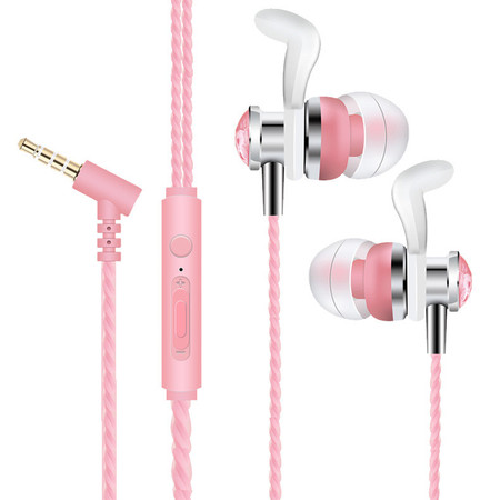 【来饰缘】ACZ X8活力粉运动耳机 耳机 苹果入耳式耳机 手机耳塞 通用 带麦重低音
